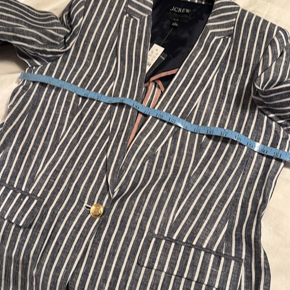 J.Crew Alfie blazer in striped linen BX807 - Picture 4 of 11